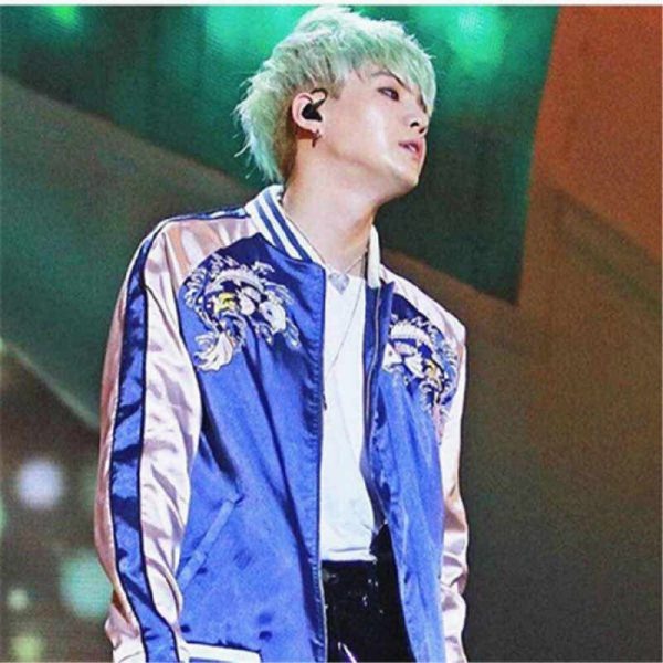 Bts Suga Embroidery Loose Baseball Jacket