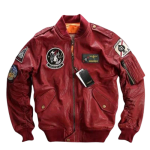 Carrier Air Wing Red Bomber Jacket