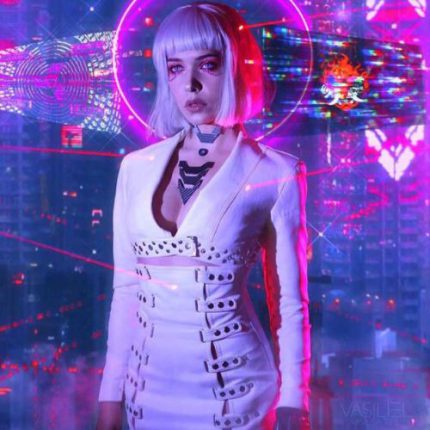 Cyberpunk 2077 Night City Neon Girl Coat