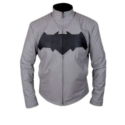 Dawn of Justice Grey Batman Leather Jacket