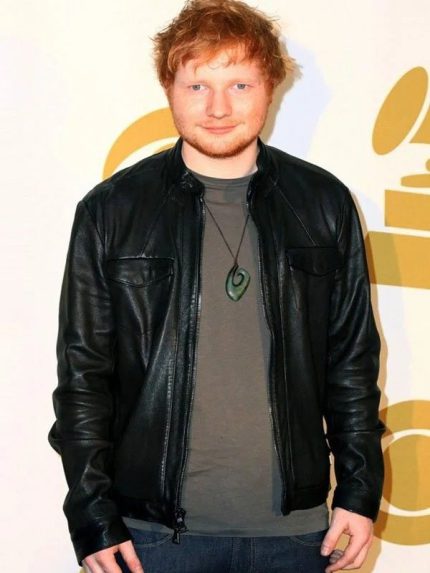 Ed Sheeran Black Leather Jacket