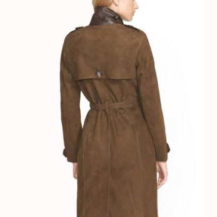 How to Get Away With Murder Laurel Castillo Suede Trench Coat