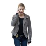 Lucifer Chloe Decker Grey Leather Jacket