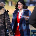 Lucy Hale Katy Keene Checked Coat