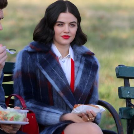 Lucy Hale Katy Keene Checked Coat