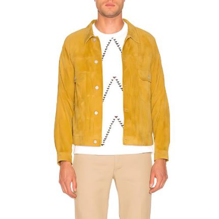 Mens Yellow Suede Jacket