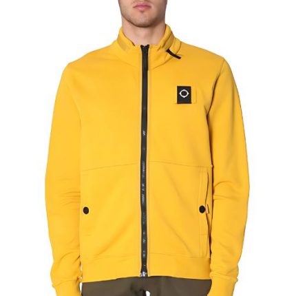 Men’s Yellow Training Zip-up Hooded Sweatshirt