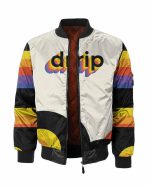 Multicolor Drip Bomber Jacket