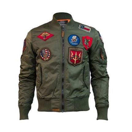 Top Gun Ma-1 Bomber Jacket With Patches