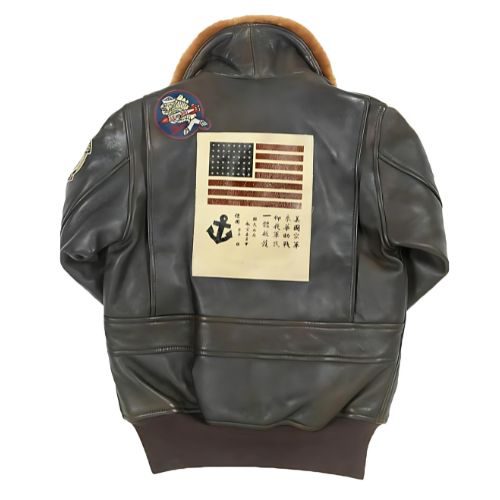 Top Gun Womens Brown Leather Jacket