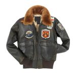 Top Gun Womens Brown Leather Jacket