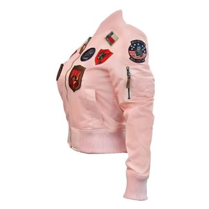 Womens Top Gun MA-1 Jacket With Patches