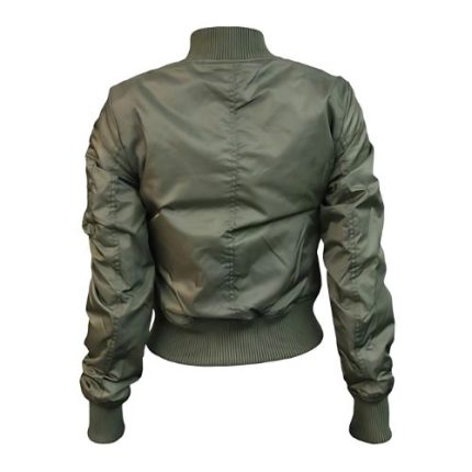 Womens Top Gun MA-1 Olive Bomber Jacket