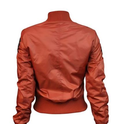 Womens Top Gun MA-1 Rust Bomber Jacket